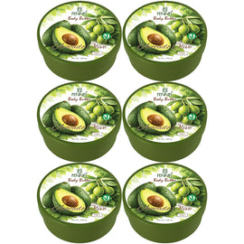 Fennel Avocado Olive Body Butter 200g Vegan Moisturising Skin Cream Bundle Of 6