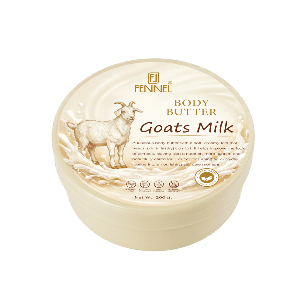 Fennel Goats Milk Body Butter 200g Moisturising Hydrating Skin Cream Bundle Of 6