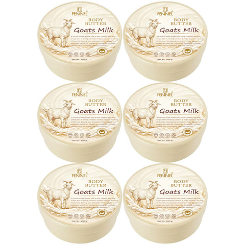 Fennel Goats Milk Body Butter 200g Moisturising Hydrating Skin Cream Bundle Of 6
