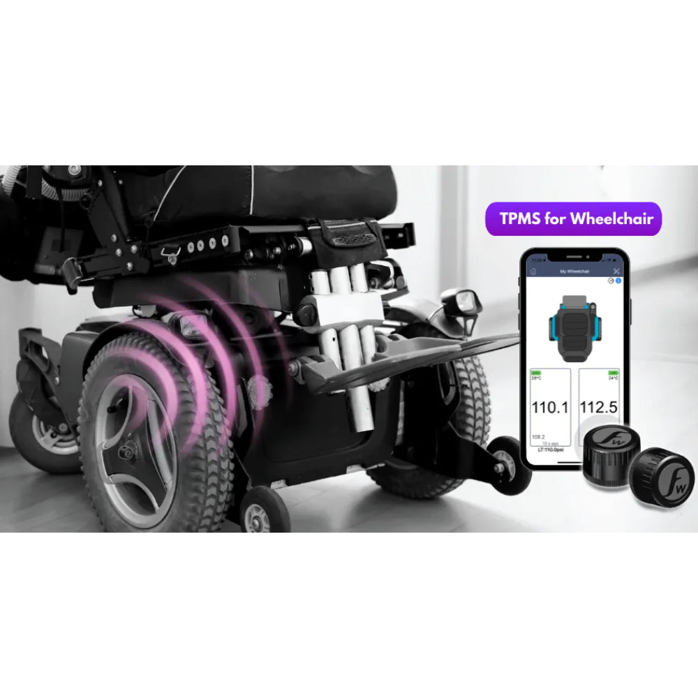 Fobo Wheely Smart Bluetooth 5 Tyre Pressure Monitoring System for Wheelchairs