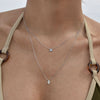 Culturesse Alara Necklace & Azra Bracelet Luck Evil Eye Gift Set (Silver)