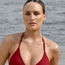 Culturesse Dilara Necklace & Azra Bracelet Luck Evil Eye Gift Set (Gold)