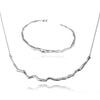 Culturesse Be The Flow Necklace & Bangle Gift Set (Silver)