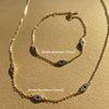 Culturesse Birdie Evil Eye Necklace & Bracelet Gift Set (Gold)