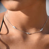 Culturesse Birdie Evil Eye Necklace & Bracelet Gift Set (Silver)