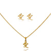 Culturesse Chinese 24K Love Earrings & Necklace Gift Set (Gold)