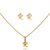 Culturesse Chinese 24K Love Earrings & Necklace Gift Set (Gold)
