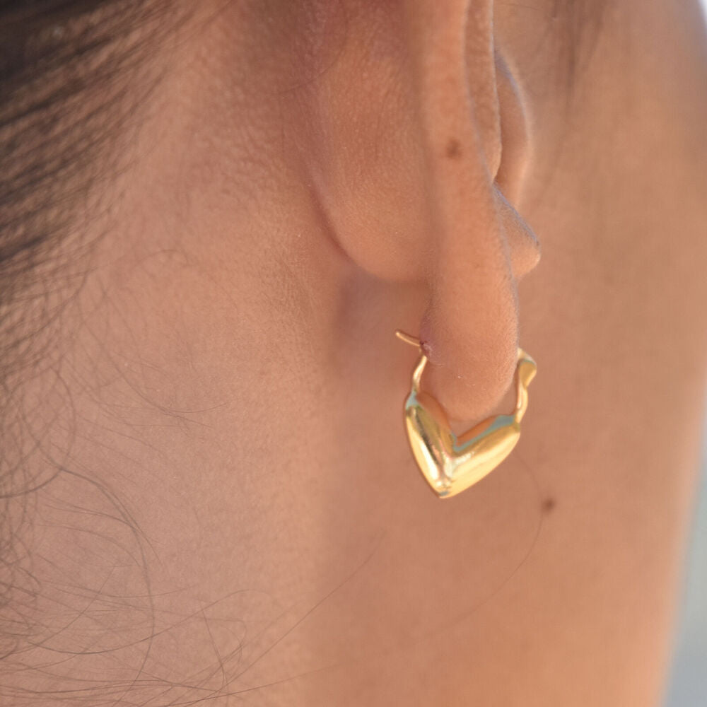 Culturesse Femi Earrings & Kindred Heart Necklace Gift Set (Gold)