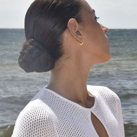 Culturesse Femi Earrings & Kindred Heart Necklace Gift Set (Gold)