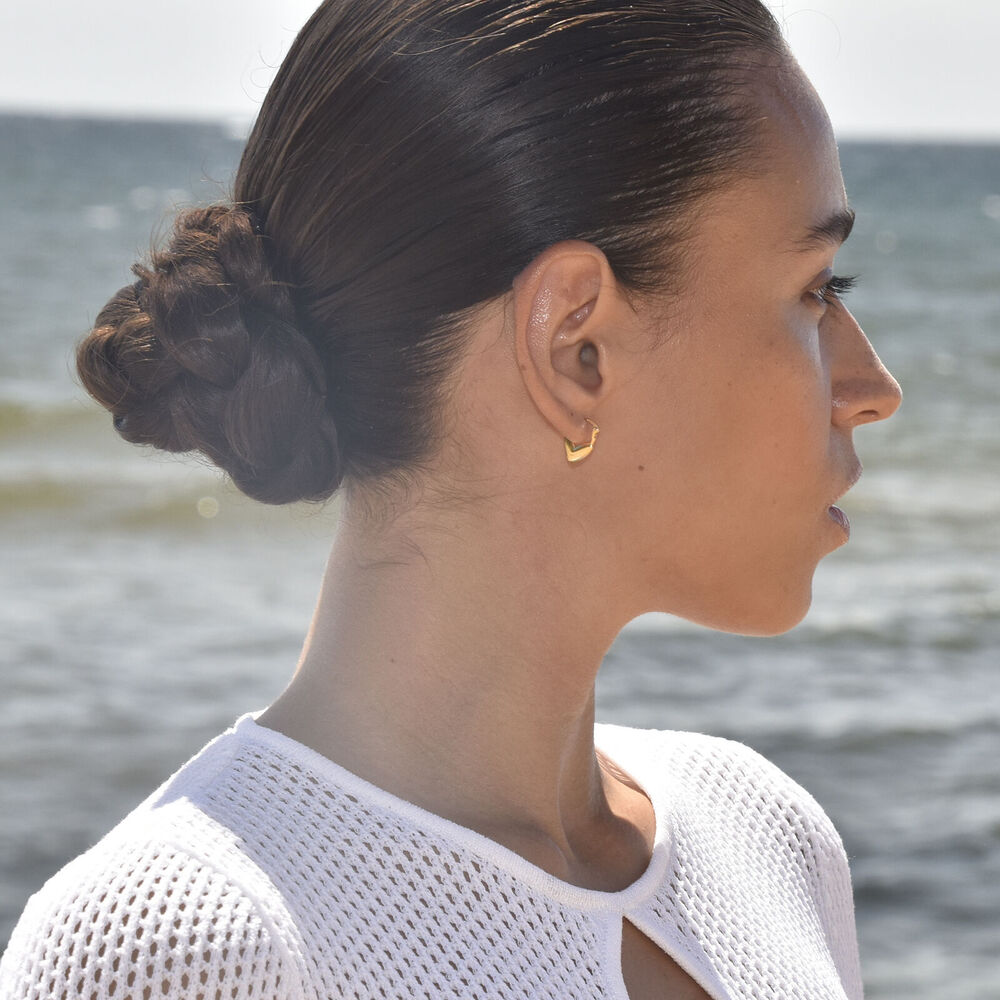 Culturesse Femi Earrings & Lavinia Heart Necklace Gift Set (Gold)