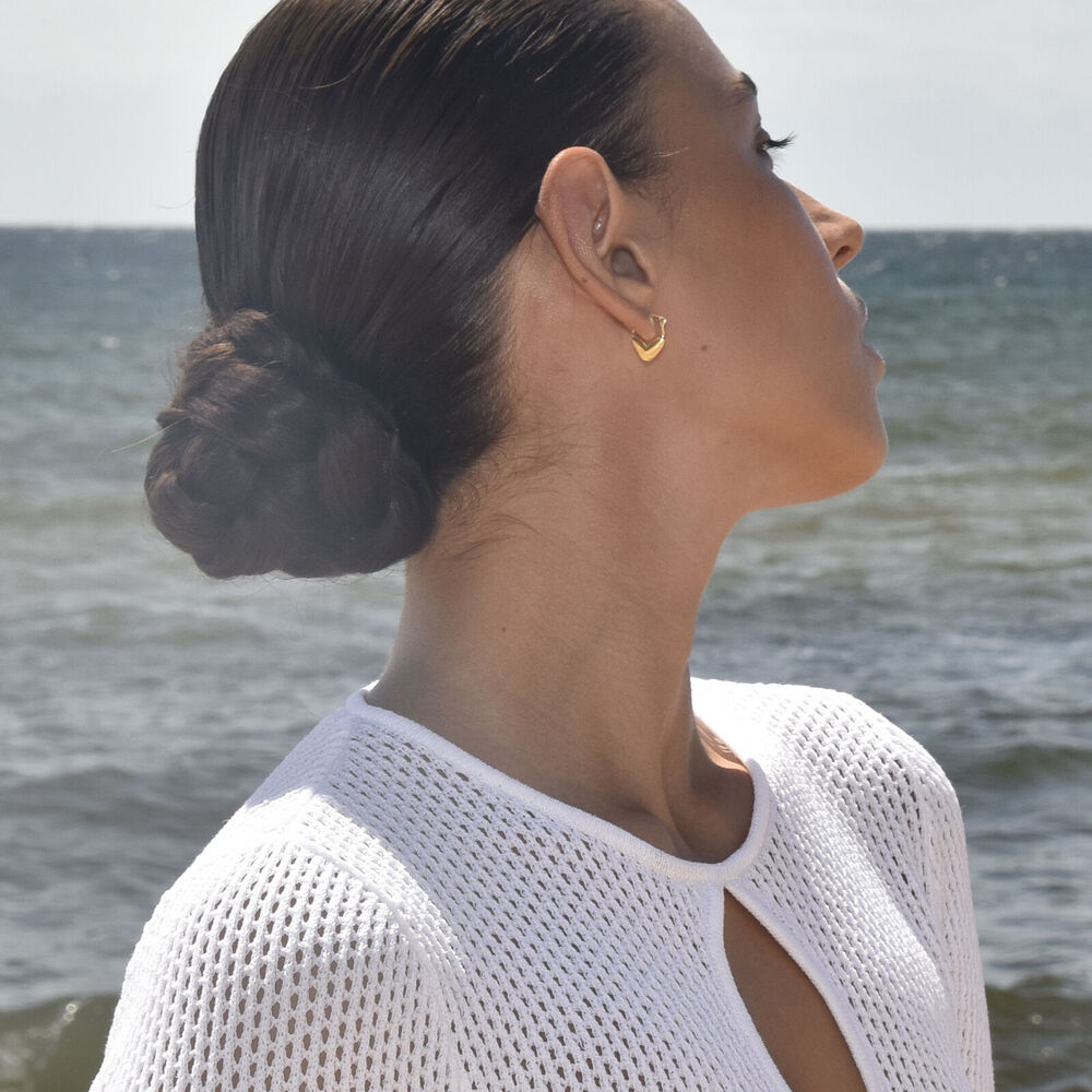 Culturesse Femi Earrings & Lavinia Heart Necklace Gift Set (Gold)