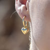 Culturesse Lavin Earrings & Lavinia Heart Necklace Gift Set (Gold)