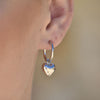 Culturesse Lavin Earrings & Lavinia Heart Necklace Gift Set (Silver)