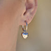 Culturesse Lavin Earrings & Lavinia Heart Necklace Gift Set (Silver)
