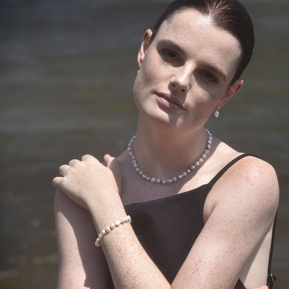 Culturesse Loxie Freshwater Pearl Necklace & Bracelet Gift Set