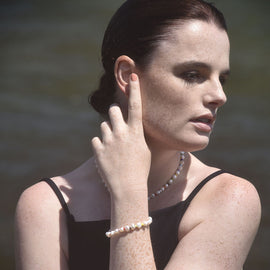 Culturesse Loxie Freshwater Pearl Necklace & Bracelet Gift Set