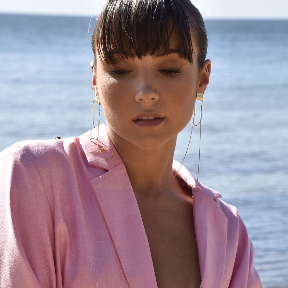 Culturesse Murphy Earrings & Louca Necklace Gift Set (Gold)