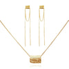 Culturesse Murphy Earrings & Louca Necklace Gift Set (Gold)