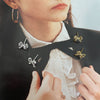 Culturesse Tilda Bow Earrings & Pendant Necklace Gift Set (Gold)