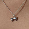 Culturesse Tilda Bow Earrings & Pendant Necklace Gift Set (Silver)