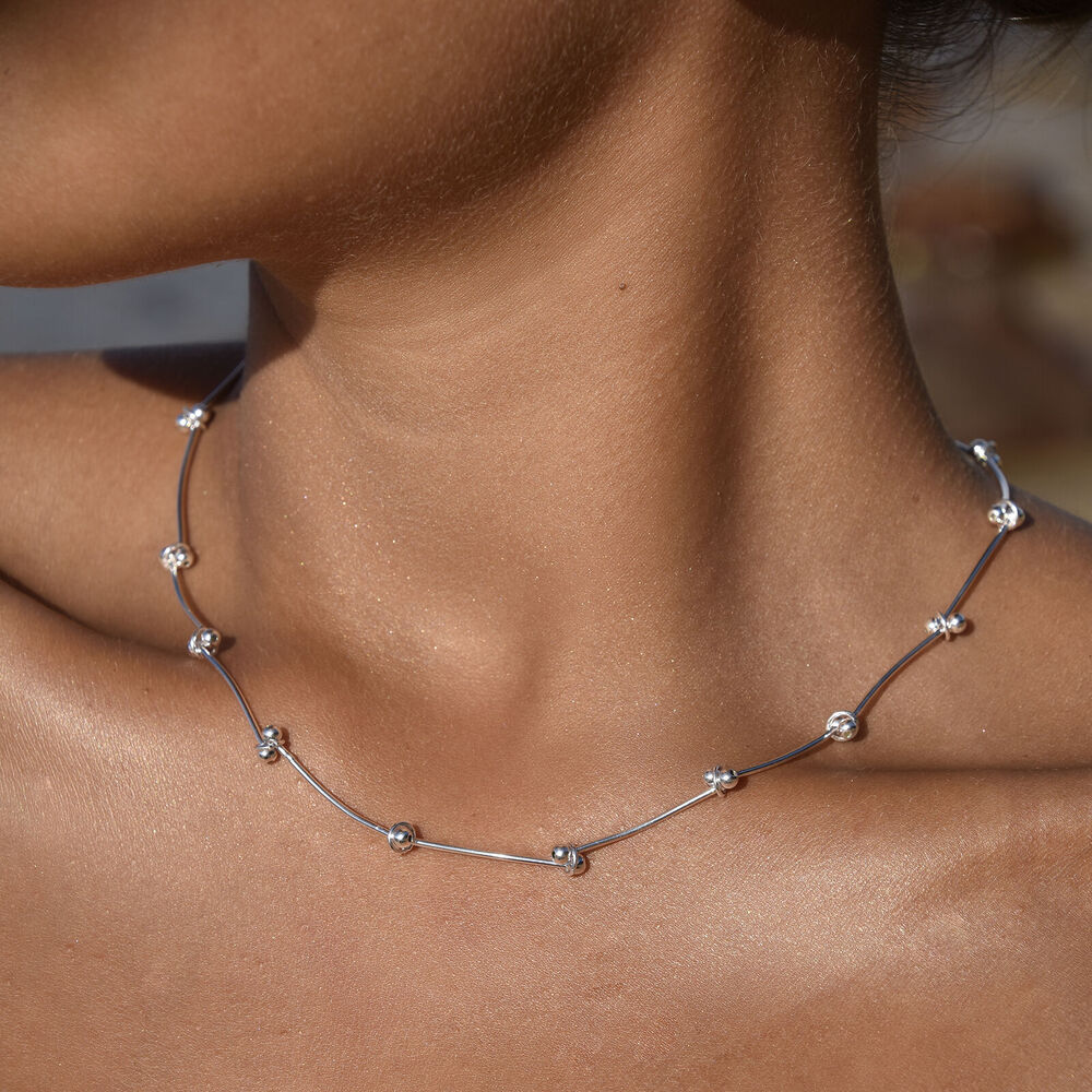 Culturesse Trust The Flow Necklace & Bracelet Gift Set (Silver)