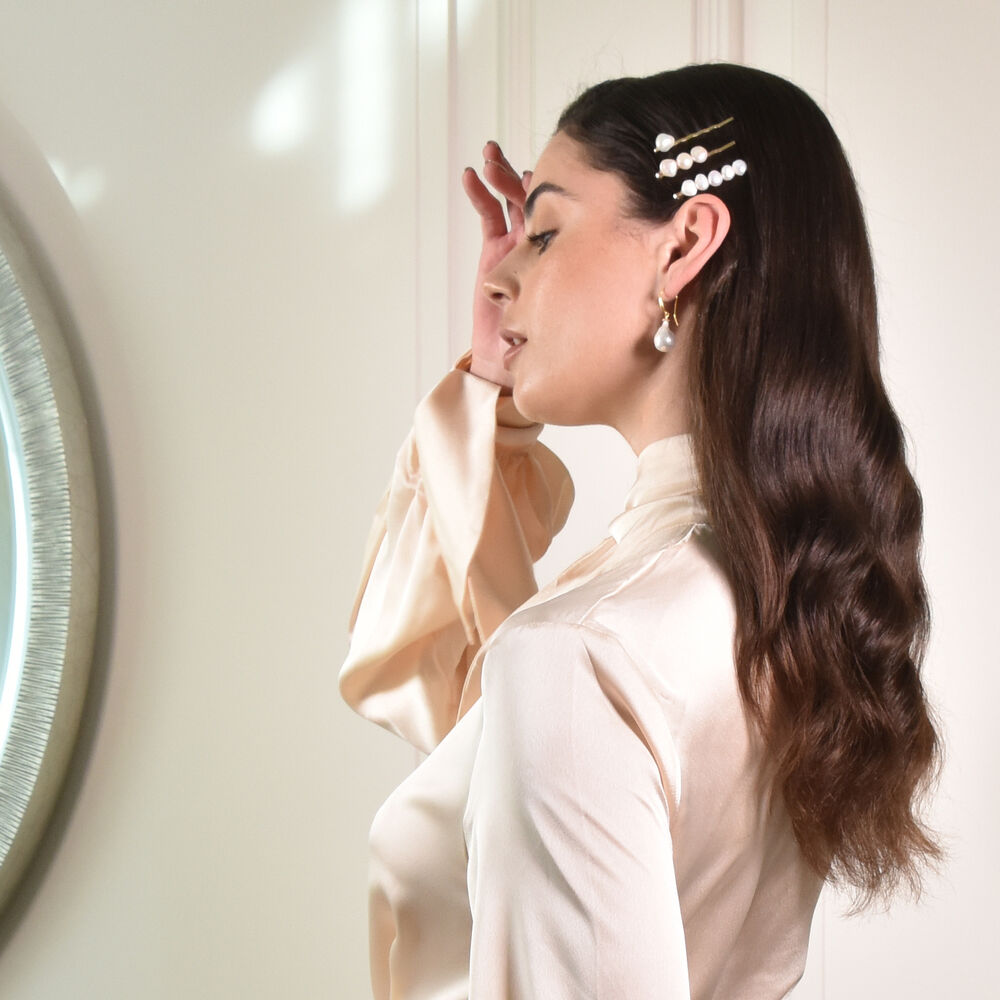 Culturesse Athena Freshwater Pearl Hair Clip Set