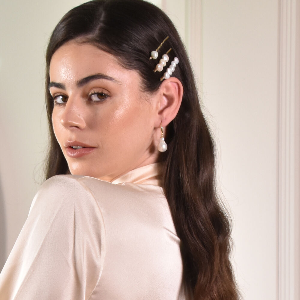 Culturesse Athena Freshwater Pearl Hair Clip Set
