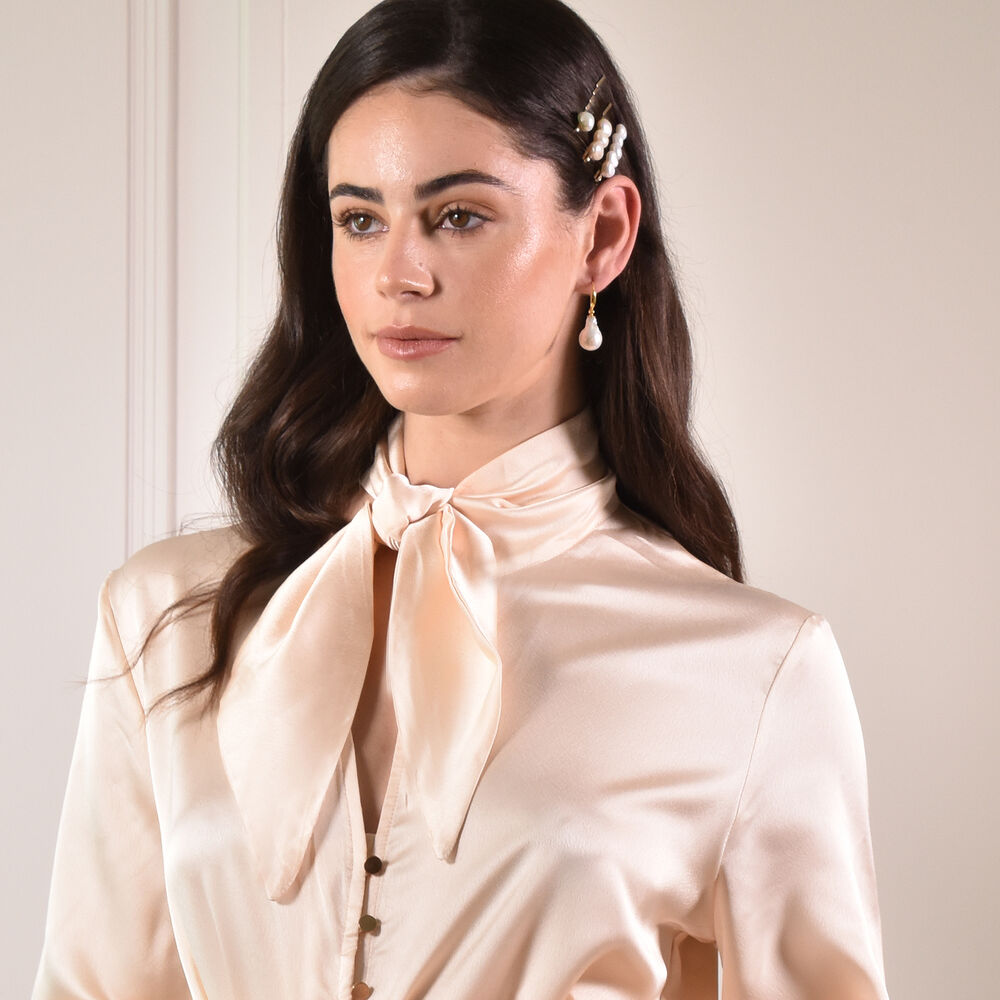 Culturesse Athena Freshwater Pearl Hair Clip Set