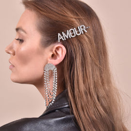 Culturesse Amour Rhinestone Hair Clip