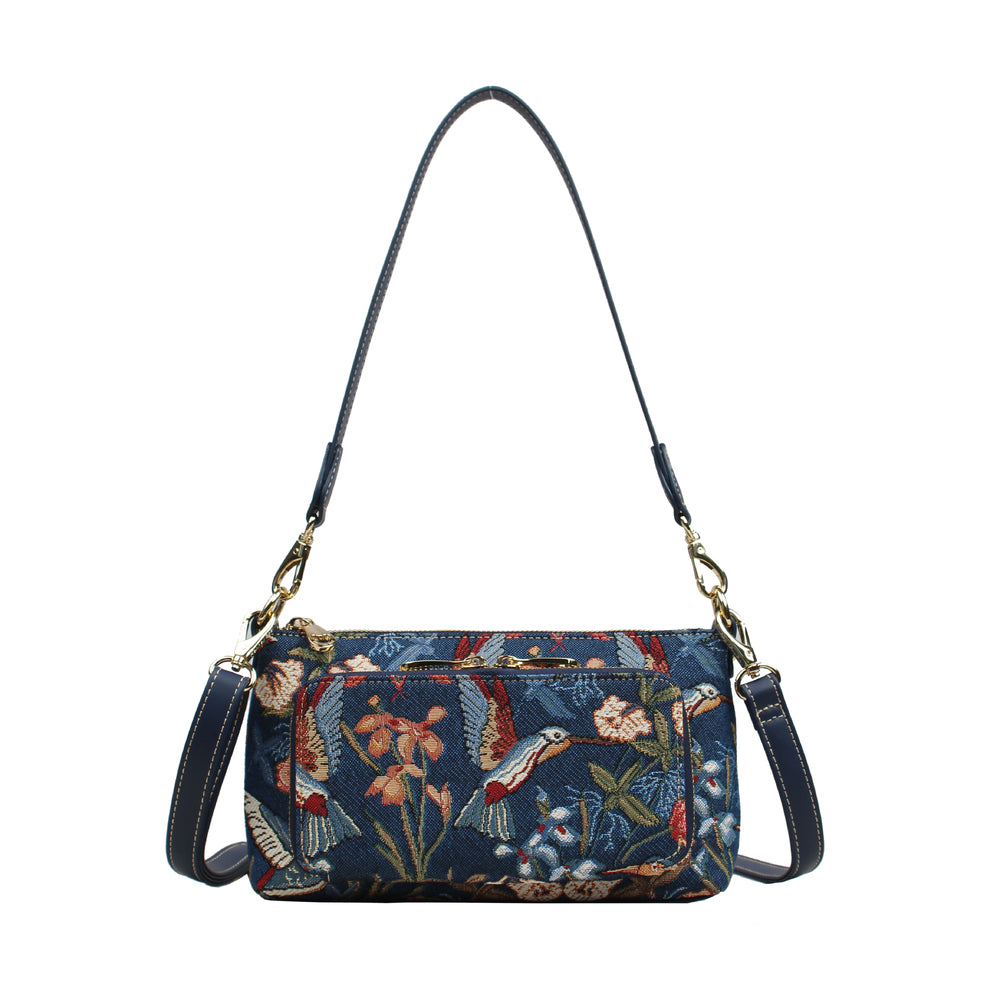 Henney Bear Blue Hummingbird Crossbody Shoulder Bag