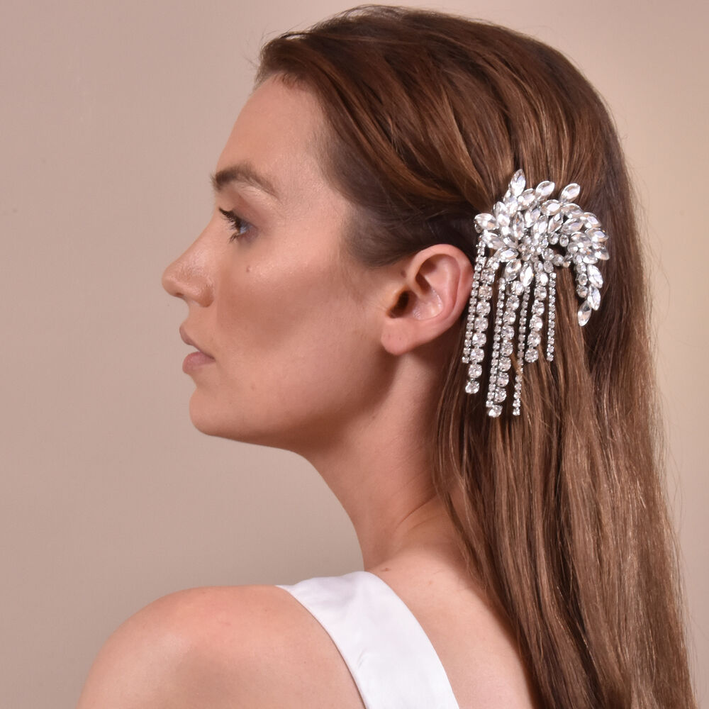 Culturesse Irina Luxury Rhinestone Tassel Barrette