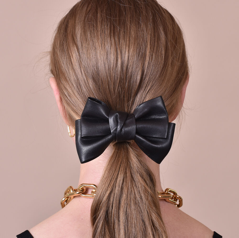 Culturesse Charlotte Bow Tie Hair Clip (Black)