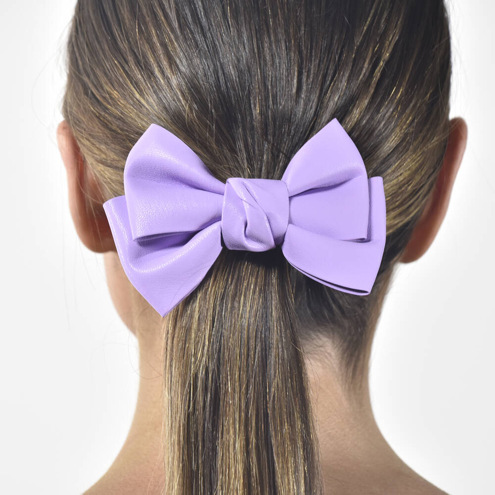 Culturesse Charlotte Bow Tie Hair Clip (Lilac)