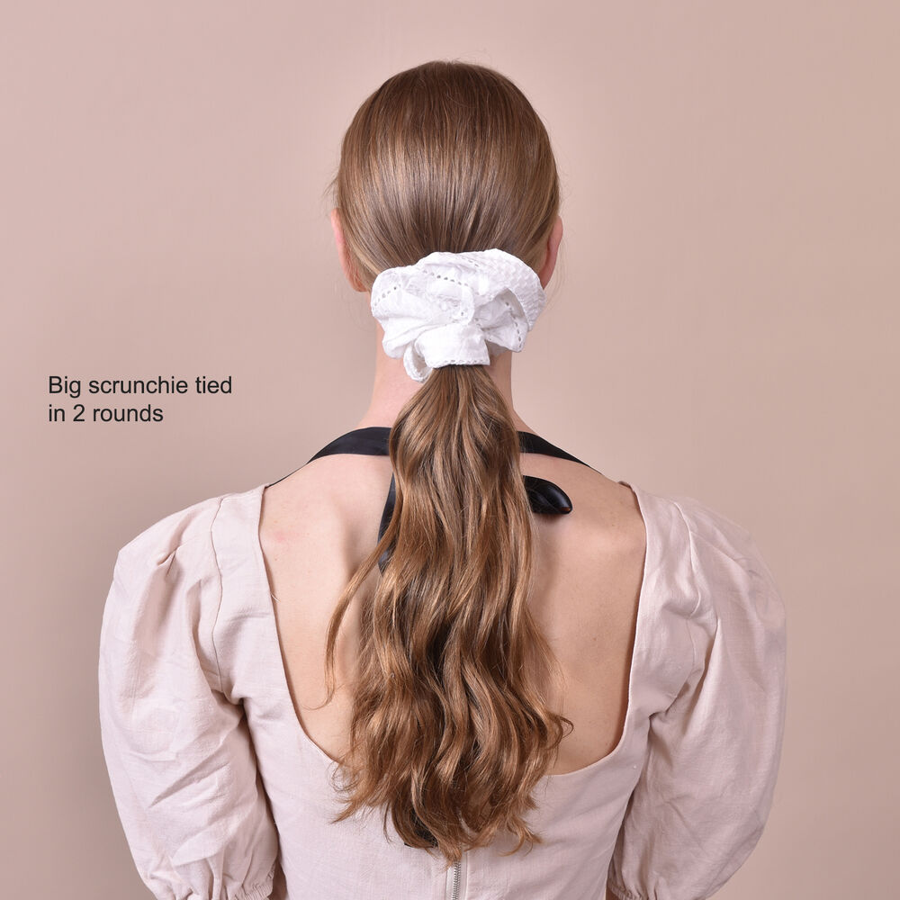 Culturesse Ivory Earthy Muse Cotton Scrunchie Set