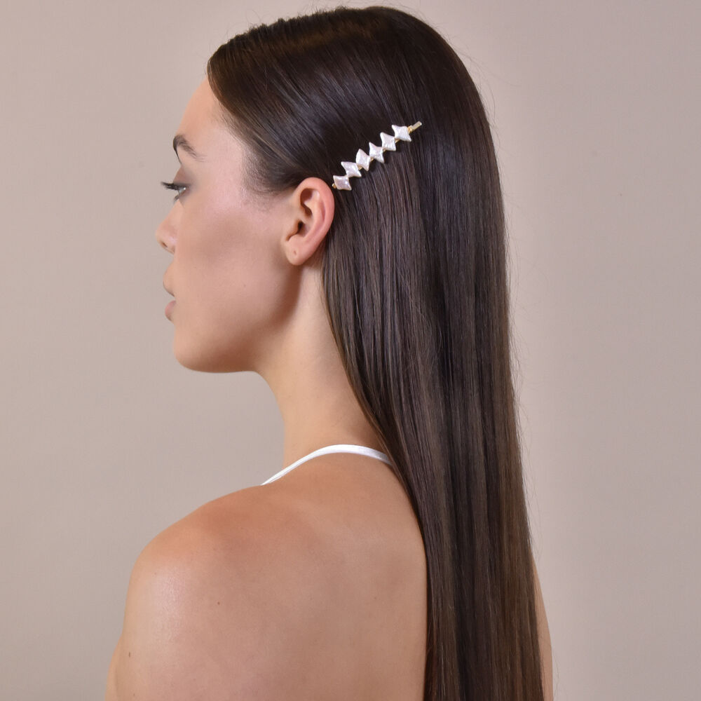 Culturesse Jamaica Artisan Freshwater Pearl Hair Clip