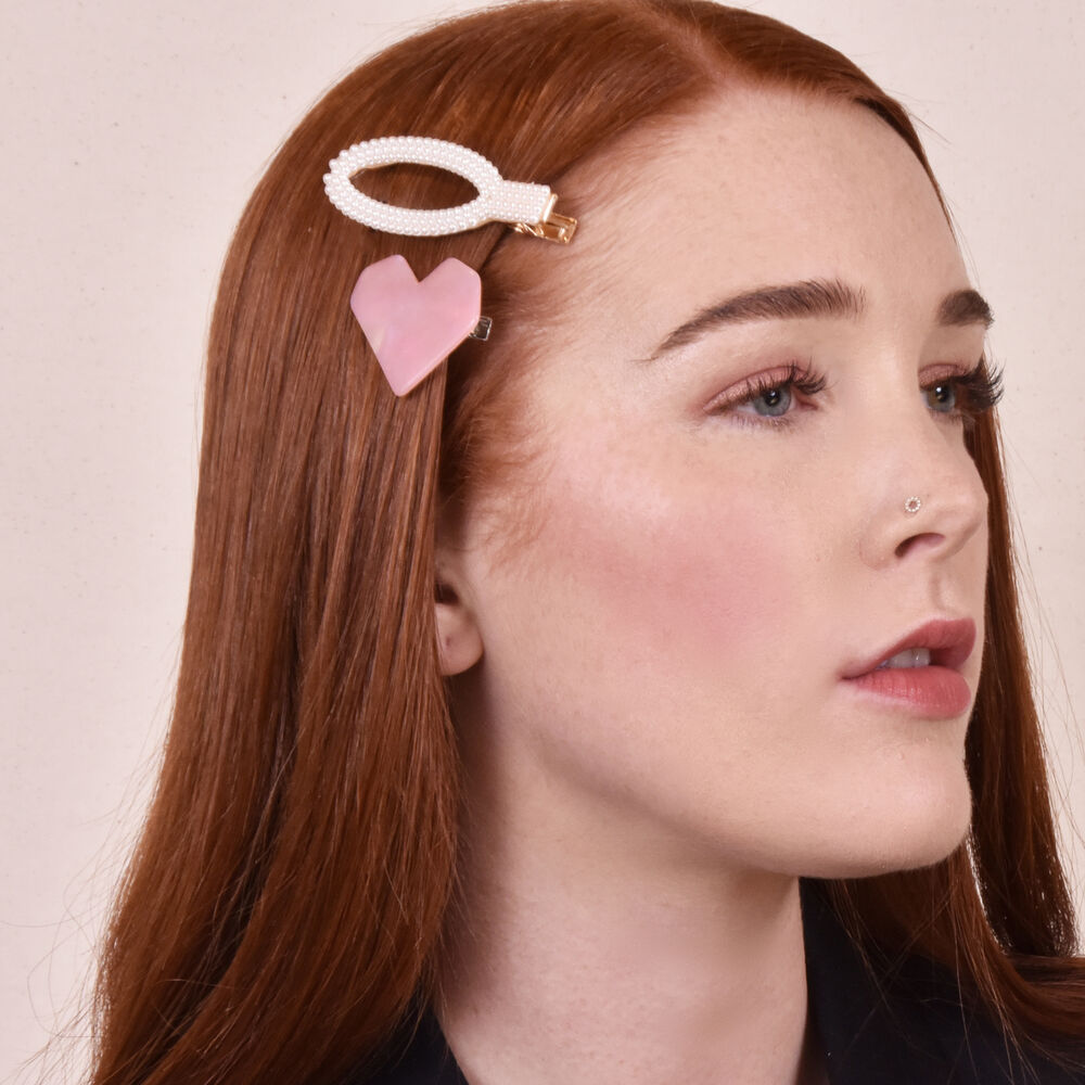 Culturesse Hart Vintage Oval & Resin Heart Set