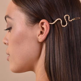 Culturesse Anemone Gold Serpent Barrette