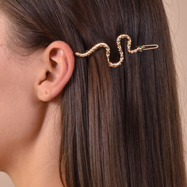Culturesse Anemone Gold Serpent Barrette