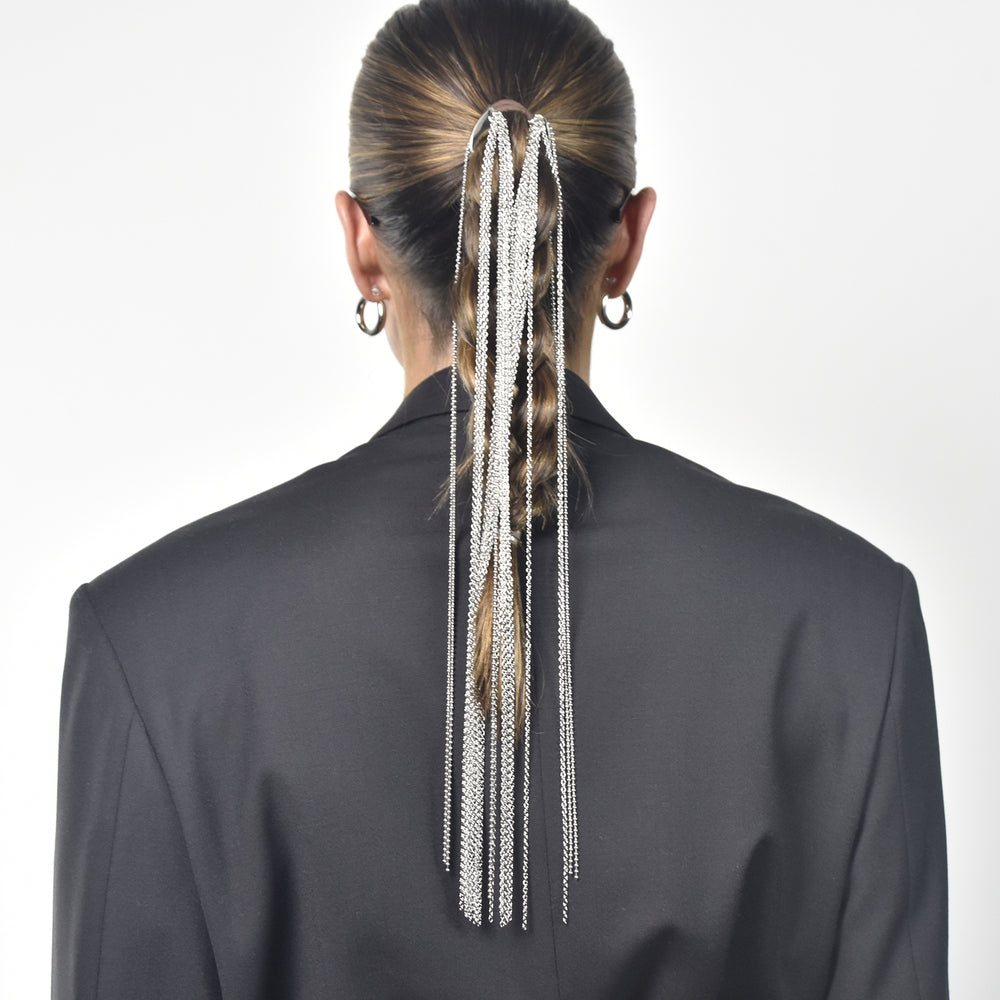 Culturesse Peyton Tassel Drop Open Hair Clip