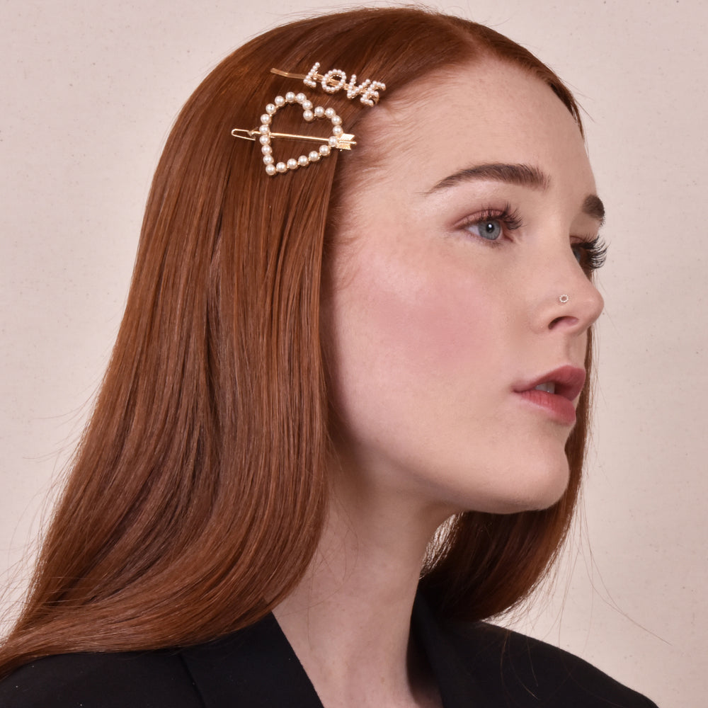 Culturesse Lucia Love Pearly Hair Clip Set