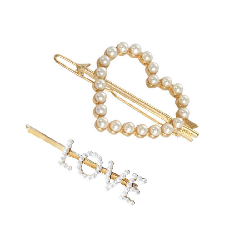 Culturesse Lucia Love Pearly Hair Clip Set