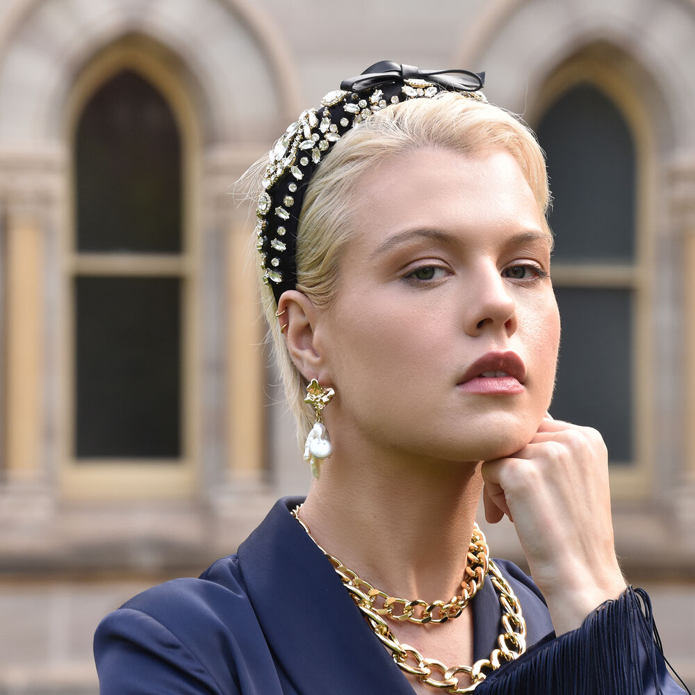 Culturesse Aymeli Cover Girl Luxury Headband (Black)