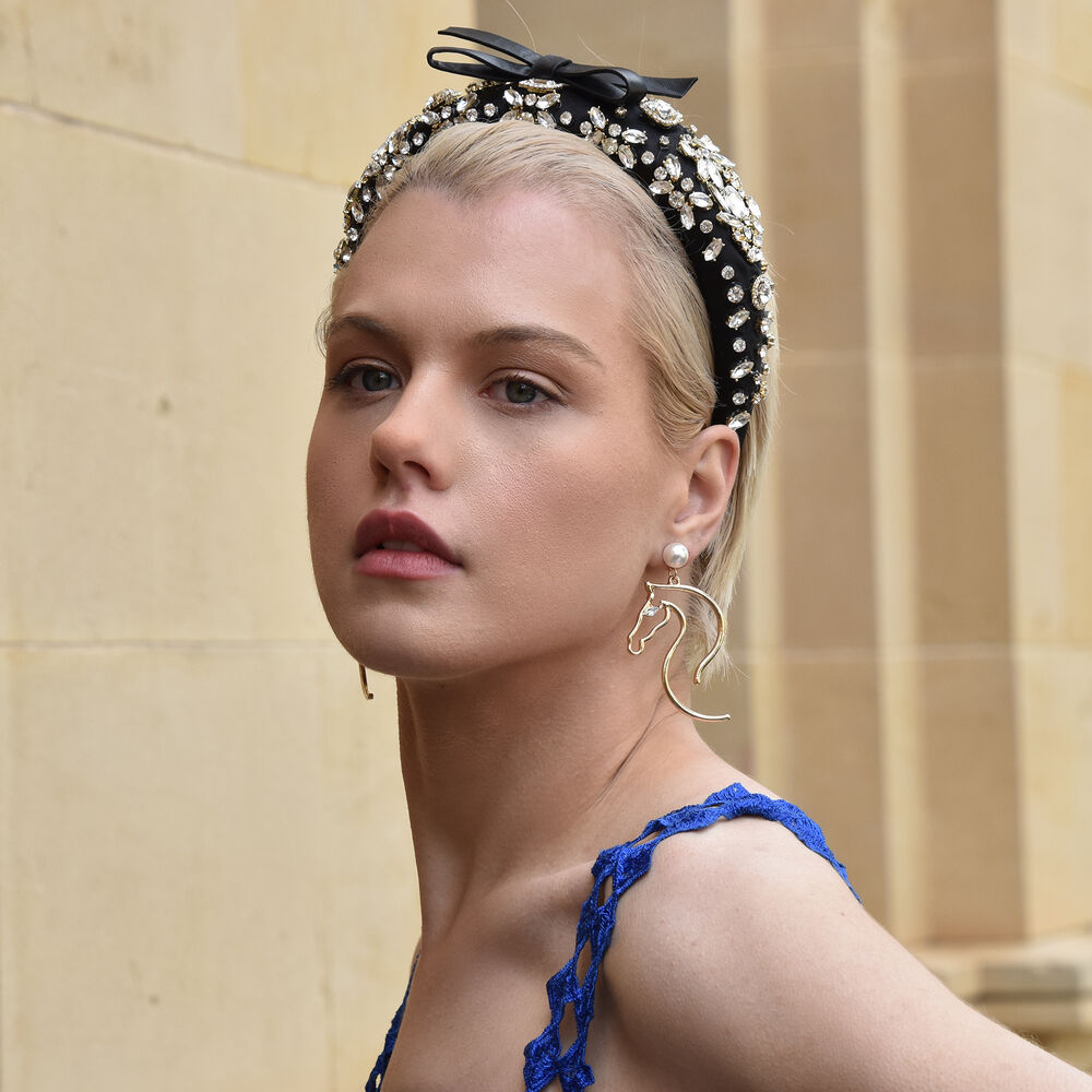 Culturesse Aymeli Cover Girl Luxury Headband (Black)