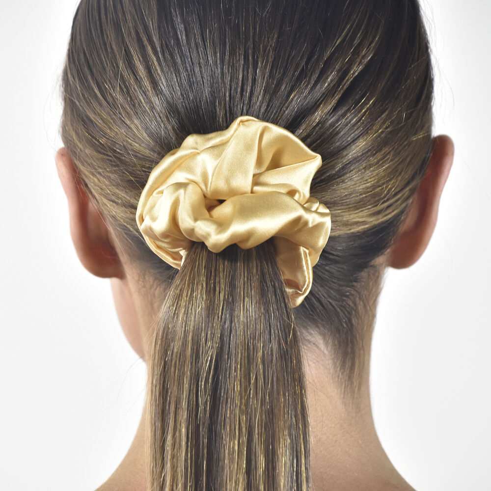 Culturesse Laurie Mulberry Silk Scrunchie (Gold)