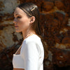 Culturesse Meret Rose-hue Freshwater Pearl Hair Clip