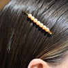 Culturesse Meret Rose-hue Freshwater Pearl Hair Clip