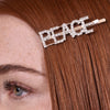 Culturesse Peace Rhinestone Hair Clip