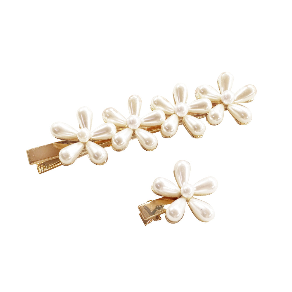 Culturesse Vienna Floral Pearly Barrette Set