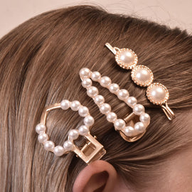 Culturesse Amore Vintage Pearly Barrette Set