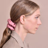 Culturesse Adeline Leather Scrunchie (Plum Medium)